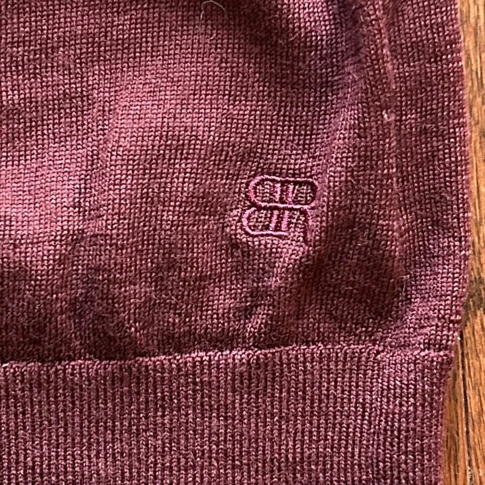 Banana Republic 100% Merino Wool Crewneck Sweater Men's M Burgundy